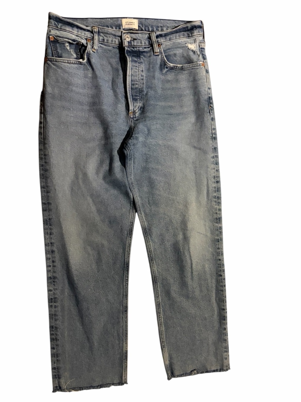 Citizens of Humanity Florence High Rise Straight Raw Hem Jeans 30